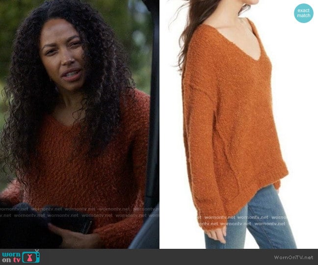 Free People Finders Keepers Sweater worn by Cassie Dewell (Kylie Bunbury) on Big Sky