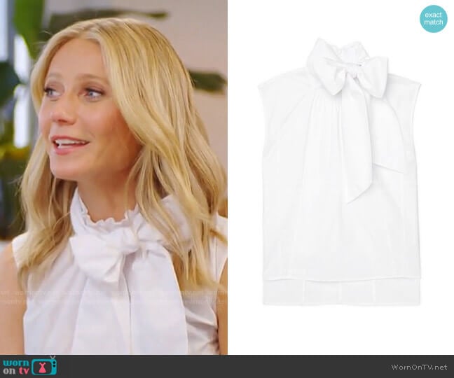 Tammie Bow Top by G.Label worn by Gwyneth Paltrow on Today