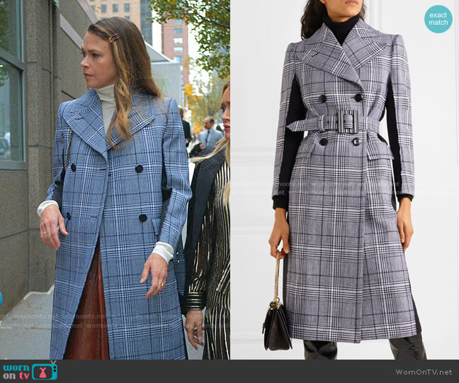 Prince of Wales Checked Coat by Givenchy worn by Liza Miller (Sutton Foster) on Younger
