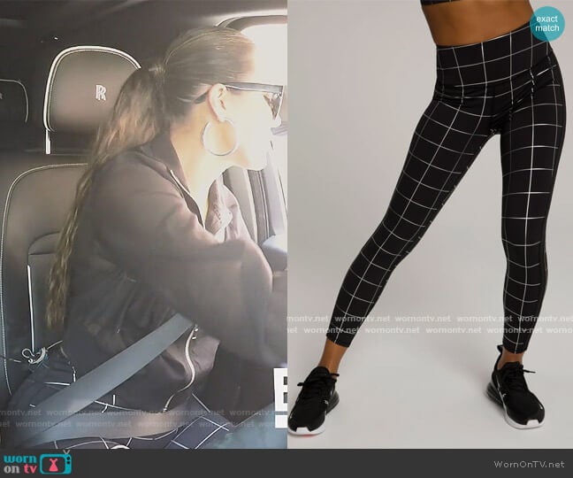 Foil Tux 7/8 Leggings by Good American worn by Khloe Kardashian on Keeping Up with the Kardashians