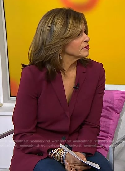 Hoda’s burgundy blazer on Today