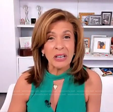 Hoda’s green keyhole jumpsuit on Today