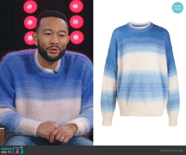 Drussellh Ombre Stripe Sweater by Isabel Marant worn by John Legend on The Voice