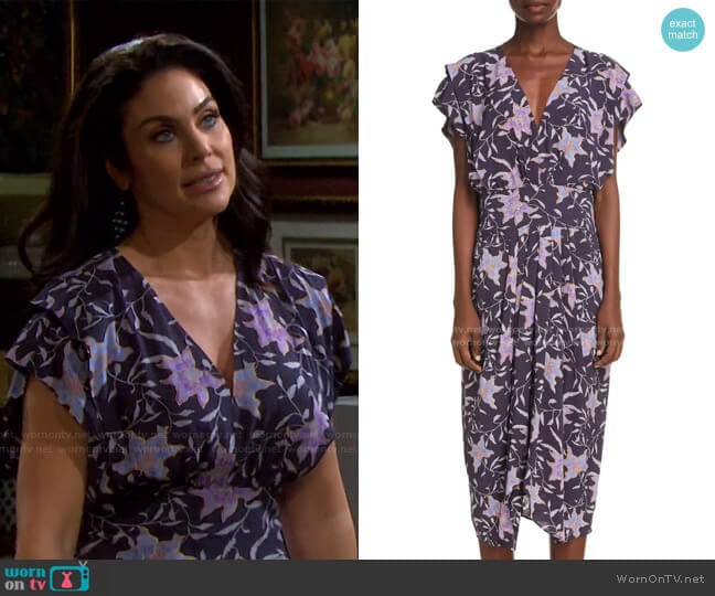 Omeya Floral Dress by Isabel Marant worn by Chloe Lane (Nadia Bjorlin) on Days of our Lives