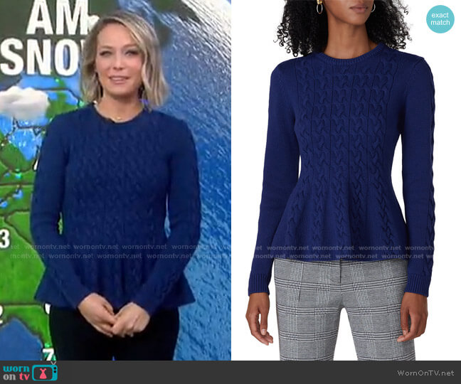 Peplum Sweater by Jason Wu Collective worn by Dylan Dreyer on Today