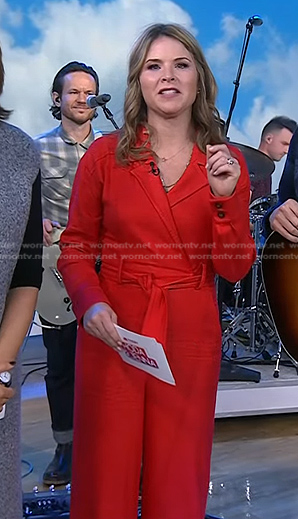 Jenna’s red wrap jumpsuit on Today