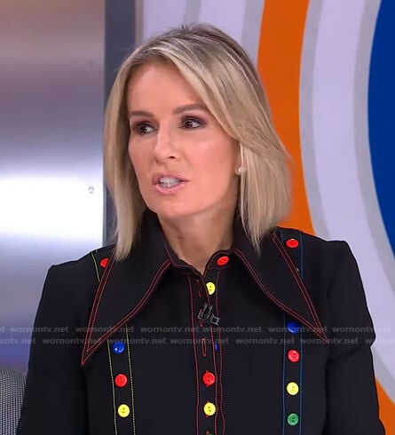 Jennifer’s black button-embellished shirt on Good Morning America