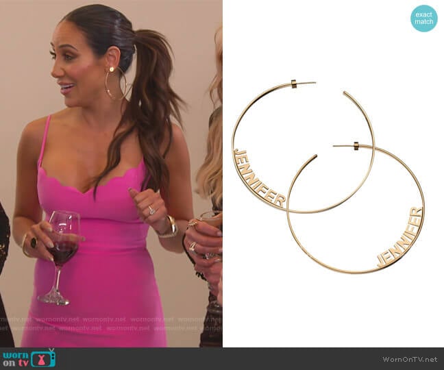 Ciara 3 Hoops by Jennifer Zeuner worn by Melissa Gorga on The Real Housewives of New Jersey