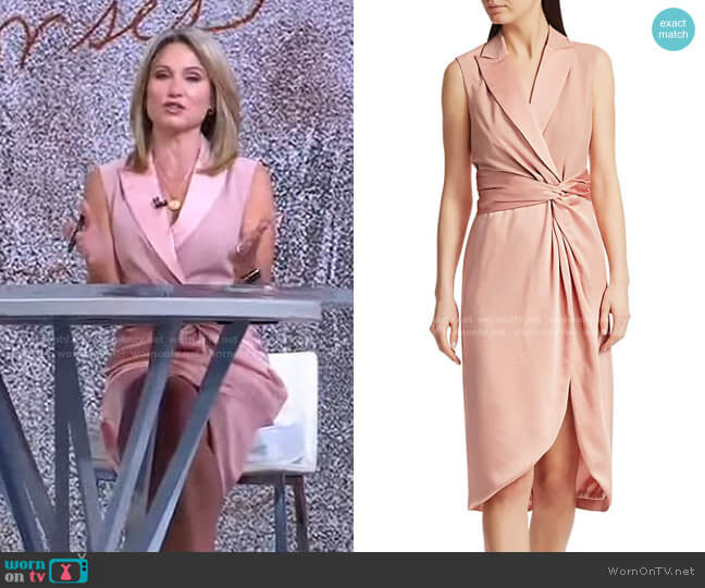 Luxe Combo Twist Blazer Dress by Jonathan Simkhai worn by Amy Robach on Good Morning America