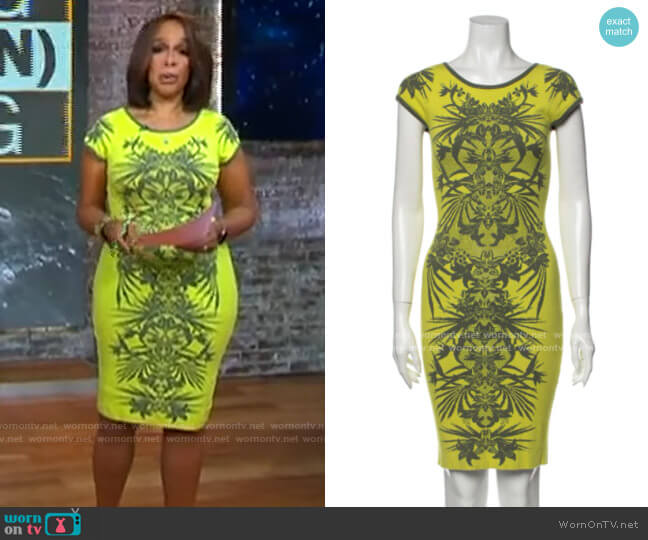 WornOnTV: Gayle King’s yellow tropical print dress on CBS This Morning ...