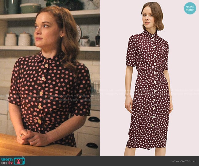 Cloud Dot Shirtdress by Kate Spade worn by Zoey Clarke (Jane Levy) on Zoeys Extraordinary Playlist