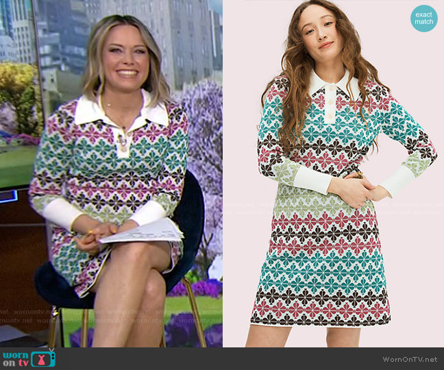 Spade Flower Sweater Dress by Kate Spade worn by Dylan Dreyer on Today