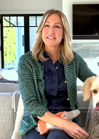 Lara’s green cardigan on Good Morning America