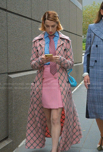 Lauren's pink checked coat on Younger