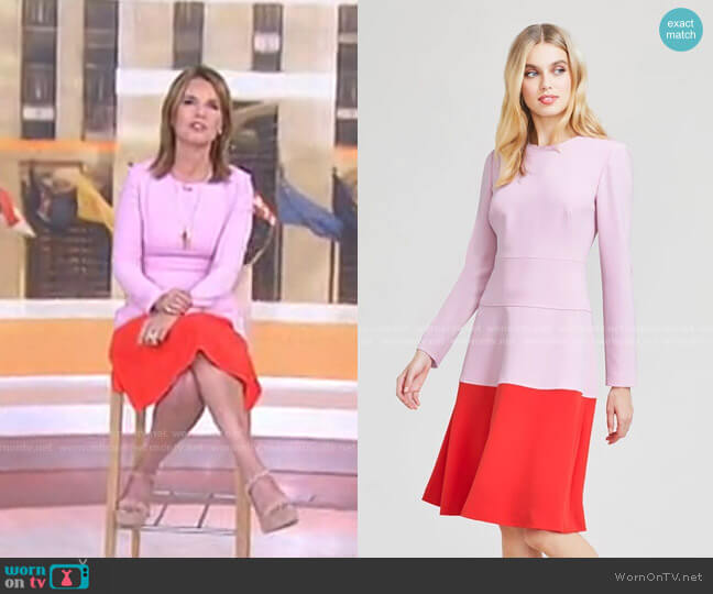 Fluid Crepe Tiered Dress by Lela Rose worn by Savannah Guthrie on Today