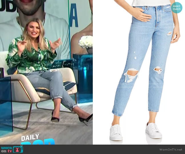 Wedgie Icon Ripped Slim Ankle Jeans by Levi's worn by Carissa Loethen Culiner on E! News