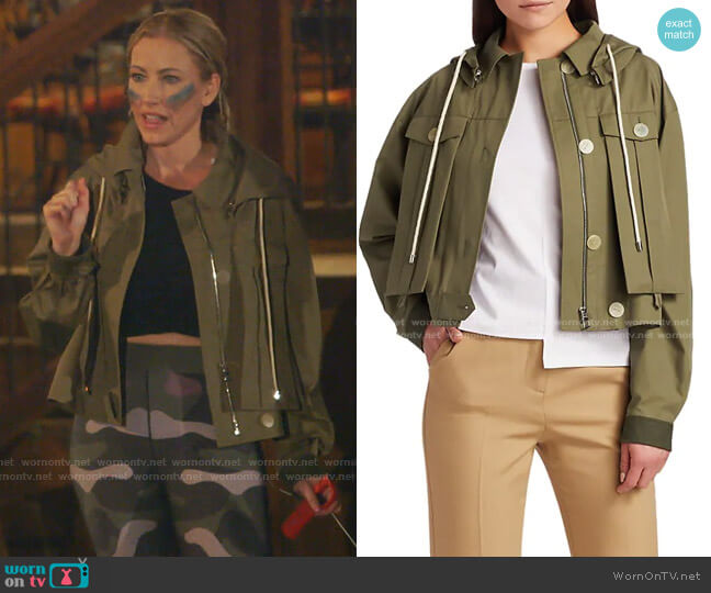 Hooded Military Cropped Jacket by Loewe worn by Stephanie Hollman on The Real Housewives of Dallas
