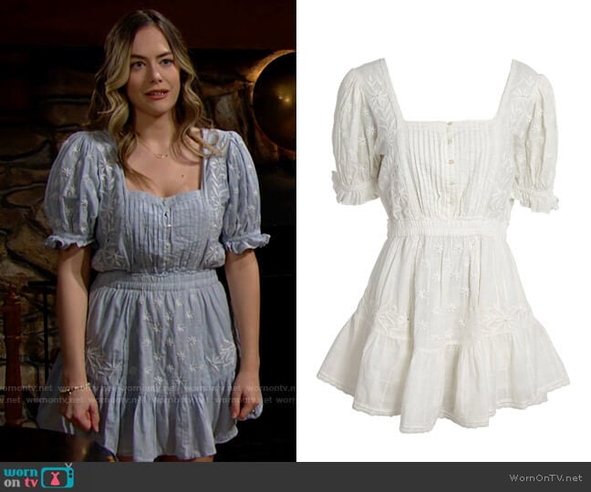 LoveShackFancy Tomasina Dress worn by Hope Logan (Annika Noelle) on The Bold and the Beautiful