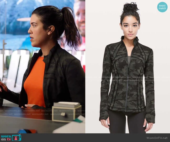 Define Jacket by Lululemon worn by Shannon Ross (Nicole Power) on Kims Convenience