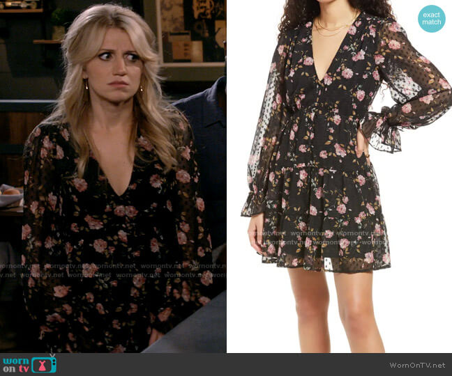 Lulus Fluer-Ty Long Sleeve Dress worn by Gina Dabrowski (Annaleigh Ashford) on B Positive