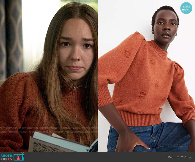 Madewell Eaton Dotted Sweater worn by Angelina Meyer (Holly Taylor ) on Manifest