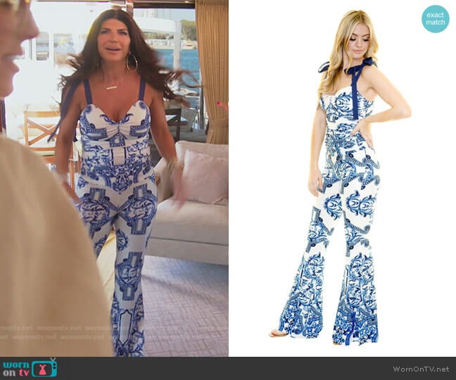 Santorini Tie Tank by Margaret Josephs worn by Teresa Giudice on The Real Housewives of New Jersey