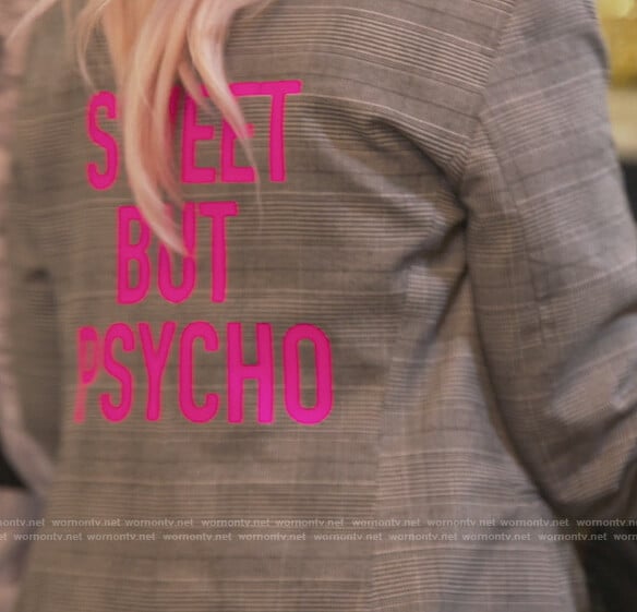 Margaret’s plaid Sweet but Psyco blazer on The Real Housewives of New Jersey