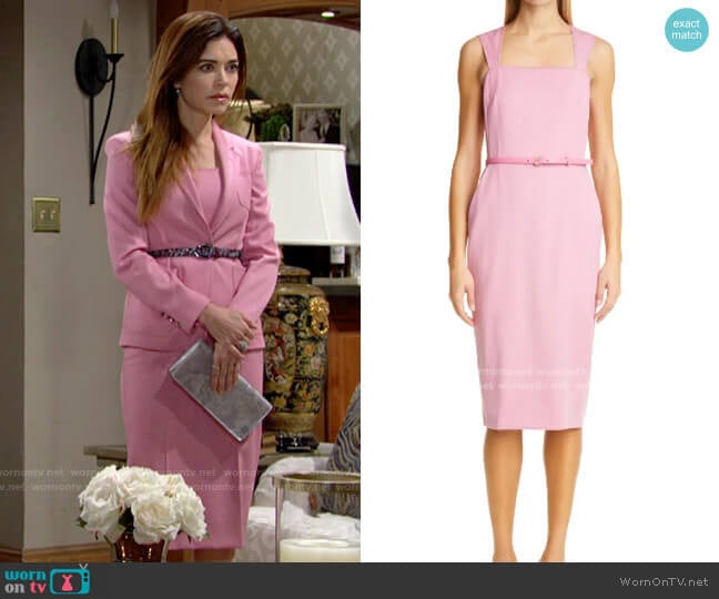 Max Mara Cabala Dress worn by Victoria Newman (Amelia Heinle) on The Young and the Restless