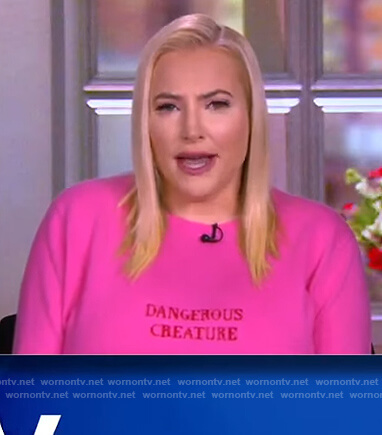 Meghan's pink Dangerous Creature sweater on The View