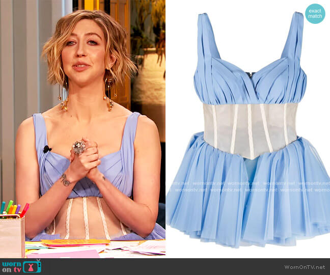 Boned Bodice Sleeveless Top by Moschino worn by Heidi Gardner on The Drew Barrymore Show