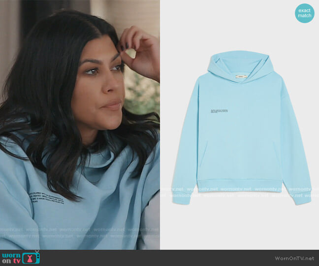 365 Heavyweight hoodie by Pangaia worn by Kourtney Kardashian on Keeping Up with the Kardashians