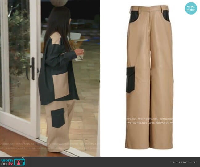 Albert Wide Leg Pants by Paris Georgia worn by Kourtney Kardashian on Keeping Up with the Kardashians