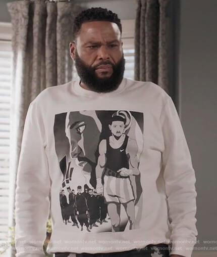 Andre's graphic print sweatshirt on Black-ish