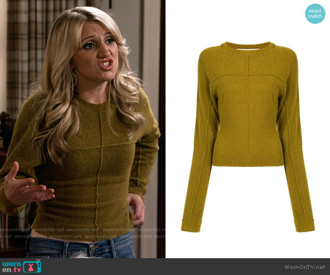 Proenza Schouler Boucle Crew Neck Jumper worn by Gina Dabrowski (Annaleigh Ashford) on B Positive