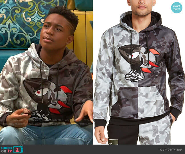 WornOnTV: Booker's grey rocket camo hoodie on Ravens Home, Issac Ryan  Brown