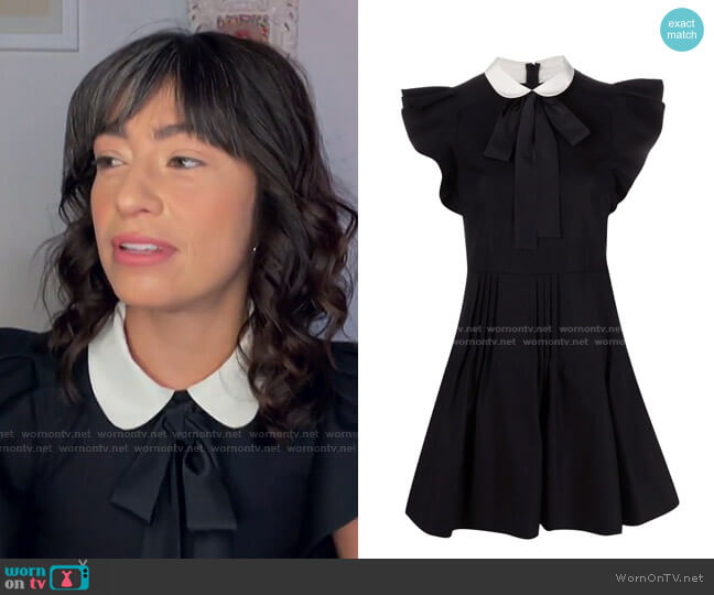 Peter Pan Collar Flared Dress by RED Valentino worn by Melissa Villaseñor on Today