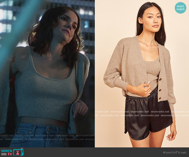 Varenne Cashmere Tank And Cardi Set by Reformation worn by Callie Foster (Maia Mitchell) on Good Trouble