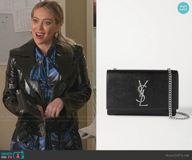 Kate Shoulder Bag by Saint Laurent worn by Kelsey Peters (Hilary Duff) on Younger