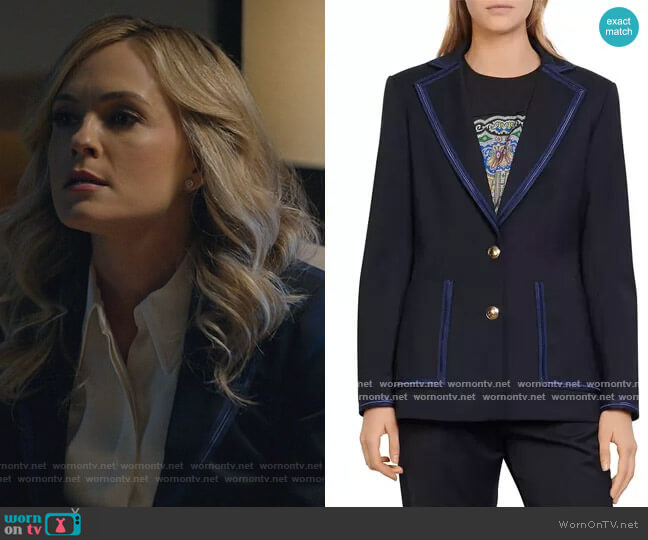 WornOnTV: Amy’s navy contrast trim blazer on All Rise | Lindsey Gort ...