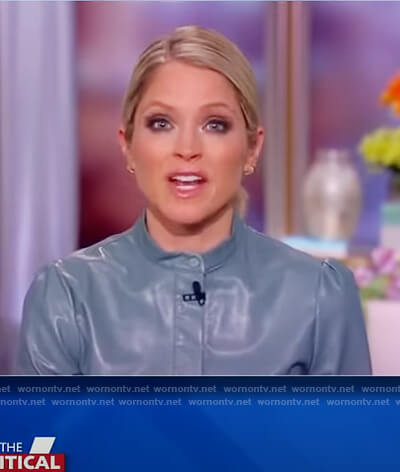 Sara’s blue leather dress on The View