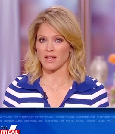 Sara’s blue striped top on The View