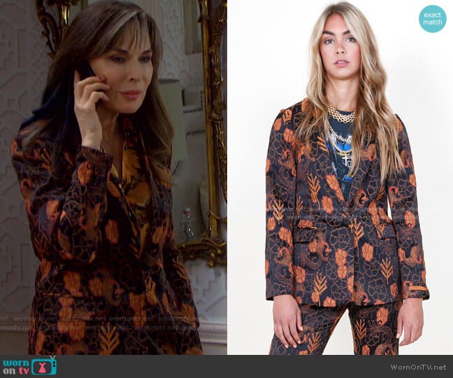 Classic Blazer by Scotch & Soda worn by Kate Roberts (Lauren Koslow) on Days of our Lives