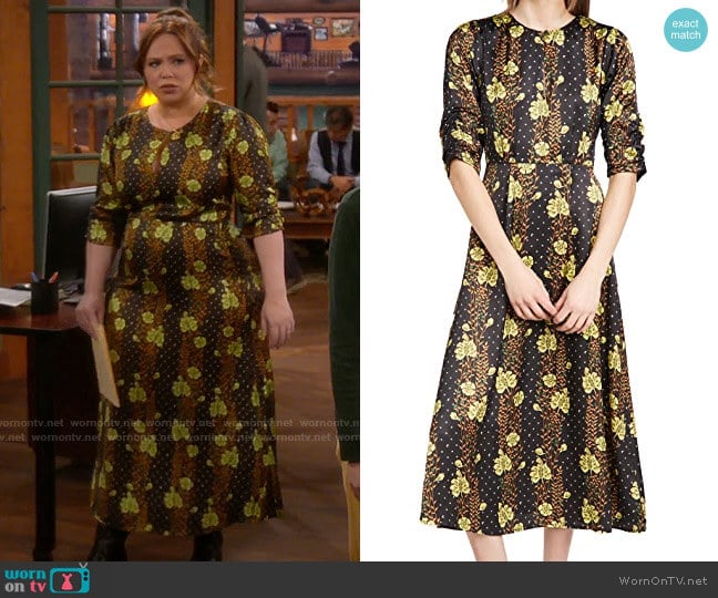 Scotch & Soda Midi Floral Dress worn by Kristin Baxter (Amanda Fuller) on Last Man Standing