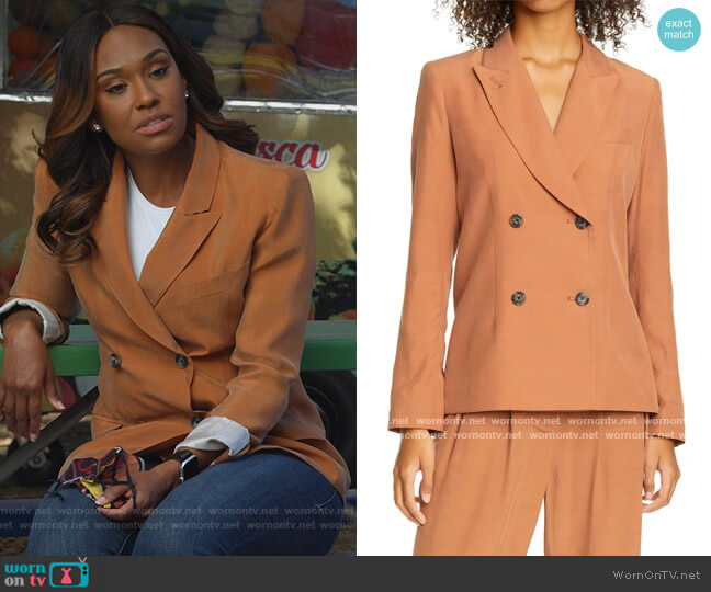 WornOnTV: Rachel’s orange double breasted blazer on All Rise | Michelle ...