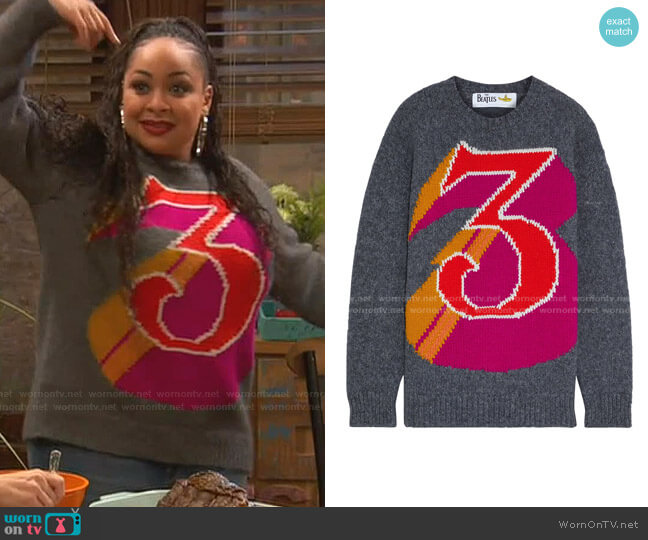 The Beatles Intarsia Alpaca-blend Sweater by Stella McCartney worn by Raven Baxter (Raven-Symoné) on Ravens Home