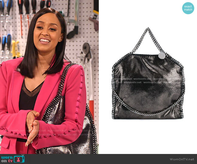 Metallic Falabella Tote by Stella McCartney worn by Cocoa McKellan (Tia Mowry-Hardrict) on Family Reunion