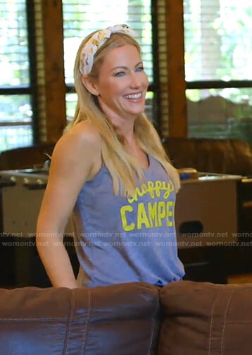 Stephanie’s happy camper tank on The Real Housewives of Dallas