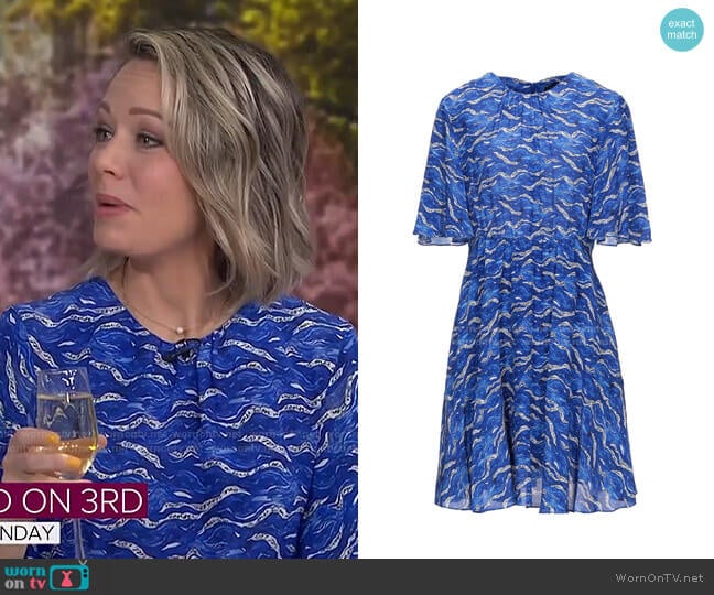 Raisin Dress by Tara Jarmon worn by Dylan Dreyer on Today