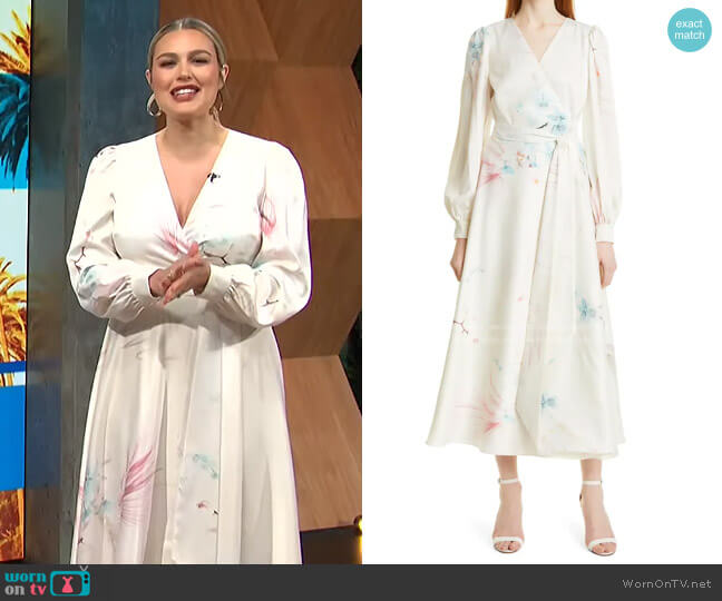 Floral Long Sleeve Maxi Dress by Ted Baker worn by Carissa Loethen Culiner on E! News