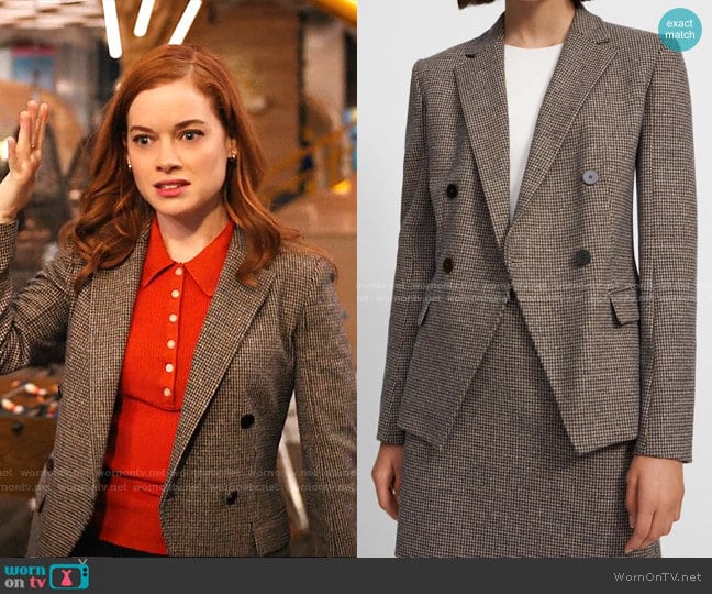 Angled Abbot Jacket by Theory worn by Zoey Clarke (Jane Levy) on Zoeys Extraordinary Playlist